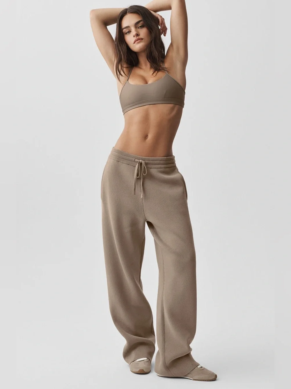Alo‎ Brown Scholar Straight Leg Sweatpants